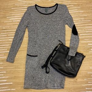 Gray knit dress